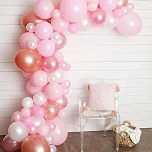 Organic Balloon Arch Pink Colour Decoration