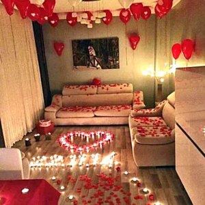 Romantic Decoration Of Balloons and Candles Gurgaon Delhi Noida